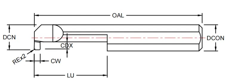 Cylindrical object technical drawing